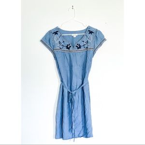 Style & Co Blue embroidery dress